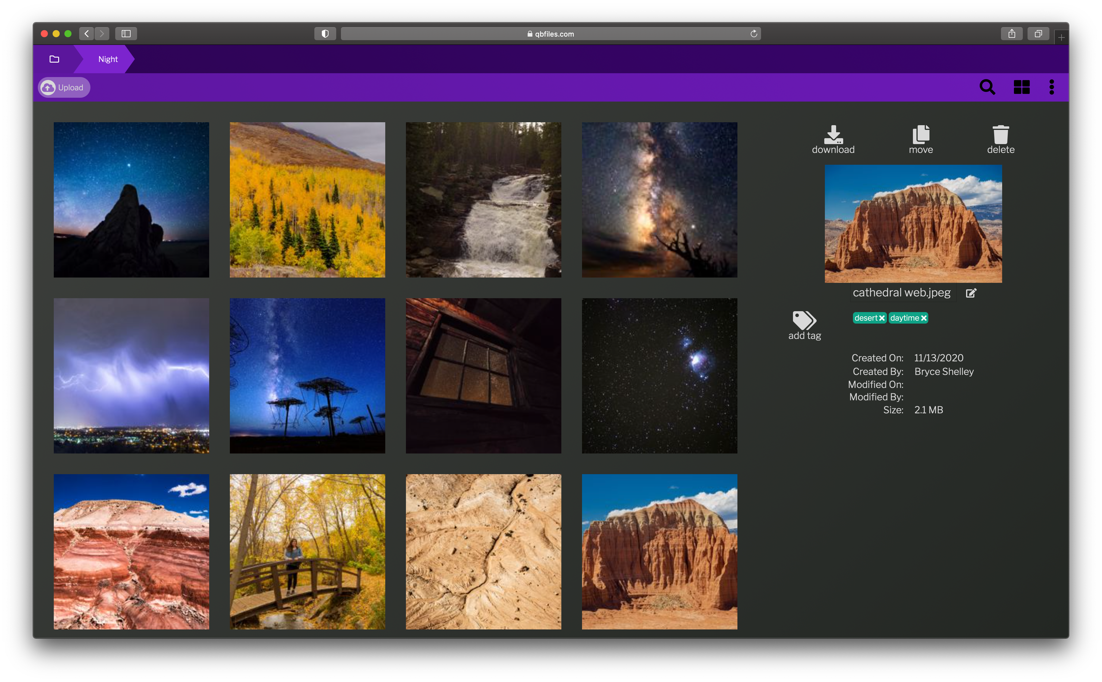 File Manager desktop usage
